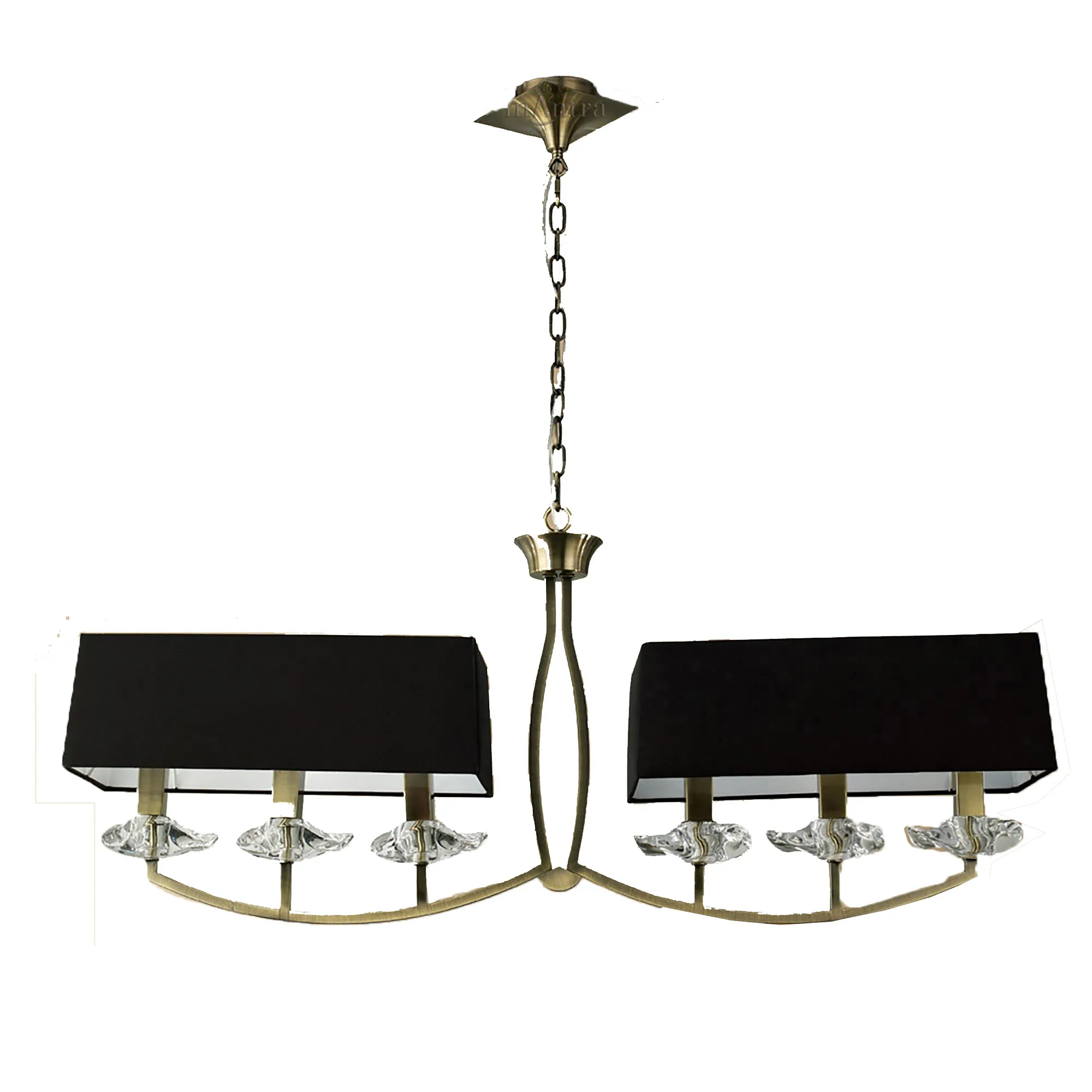 M0781AB/BS  Akira AB Pendant 6 Light